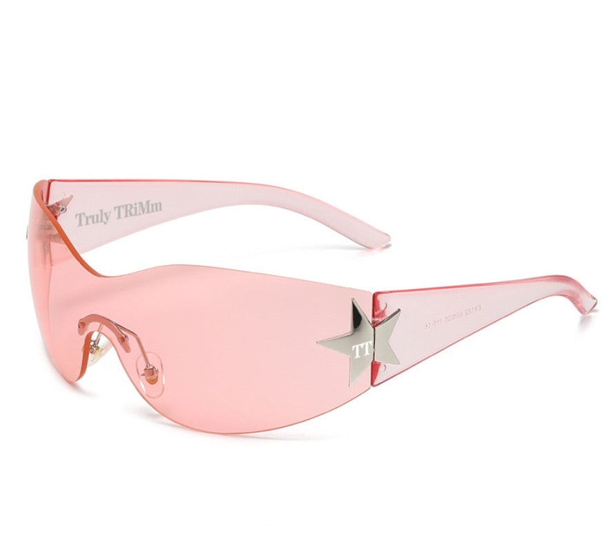 TT frameless star glasses(Pink)